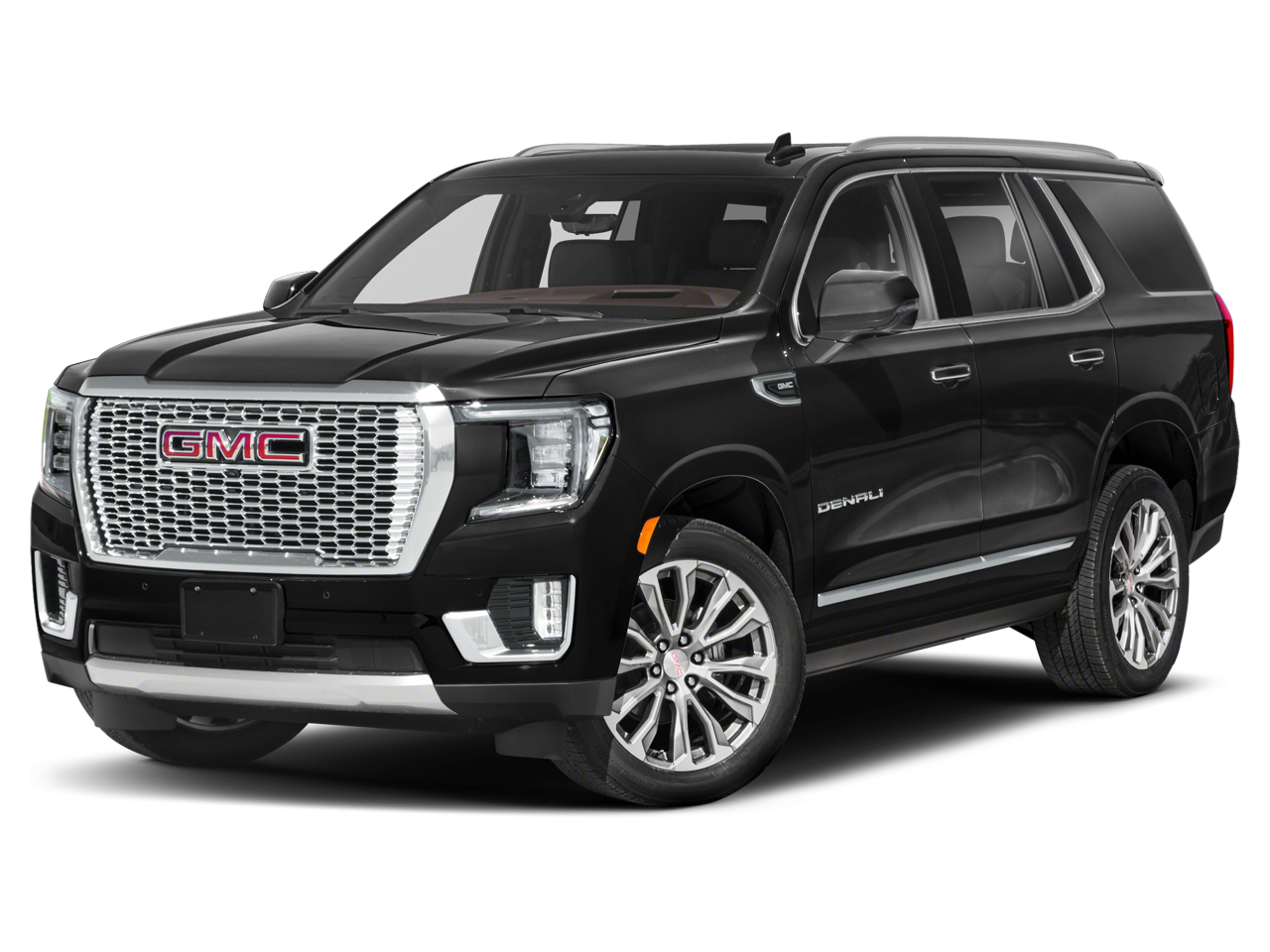 2022 GMC Yukon Denali in Onyx Black — front three-quarter view
