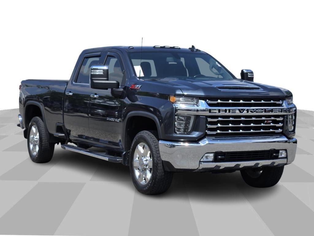2020 Chevrolet Silverado 3500 HD LTZ in Shadow Gray Metallic — front three-quarter view