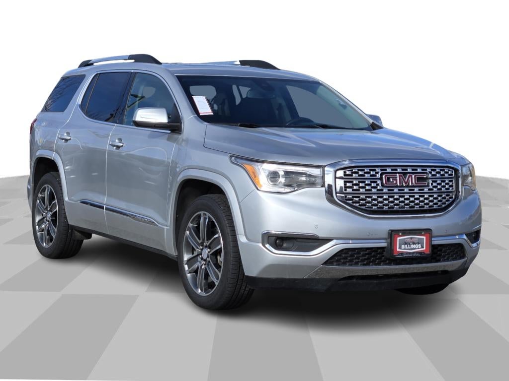 2017 GMC Acadia Denali in Quicksilver Metallic — front three-quarter view