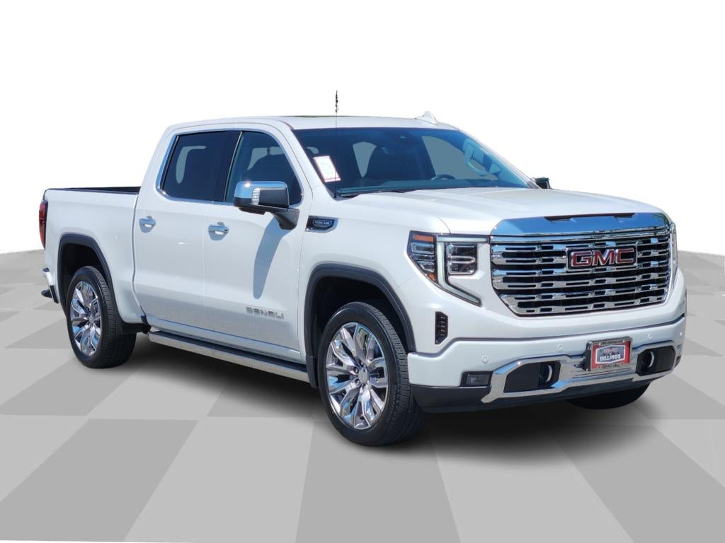 2024 GMC Sierra 1500 Denali in White Frost Tricoat — front three-quarter view