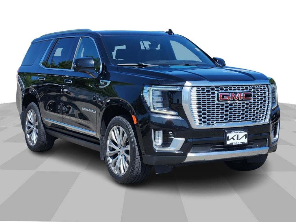 2021 GMC Yukon Denali in Onyx Black — front three-quarter view