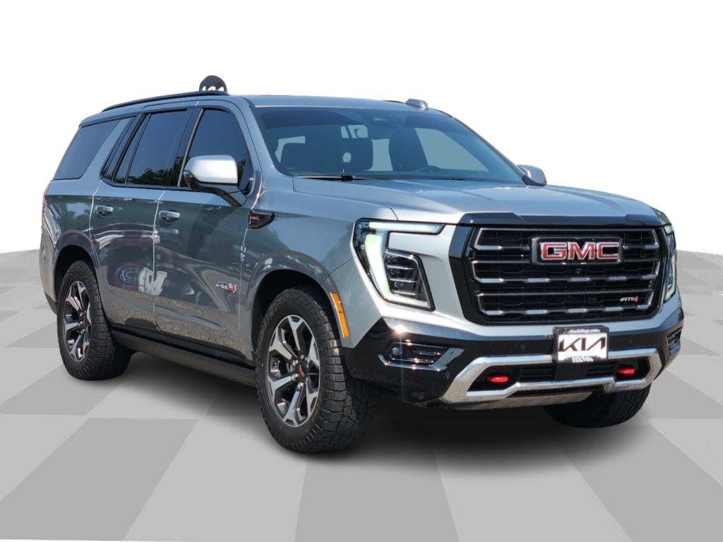 2025 GMC Yukon AT4 Ultimate in Sterling Metallic — front three-quarter view