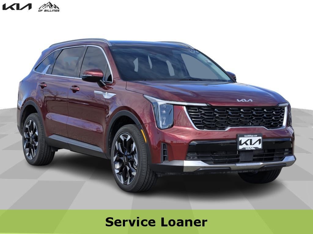 2025 Kia Sorento EX in Dawning Red — front three-quarter view