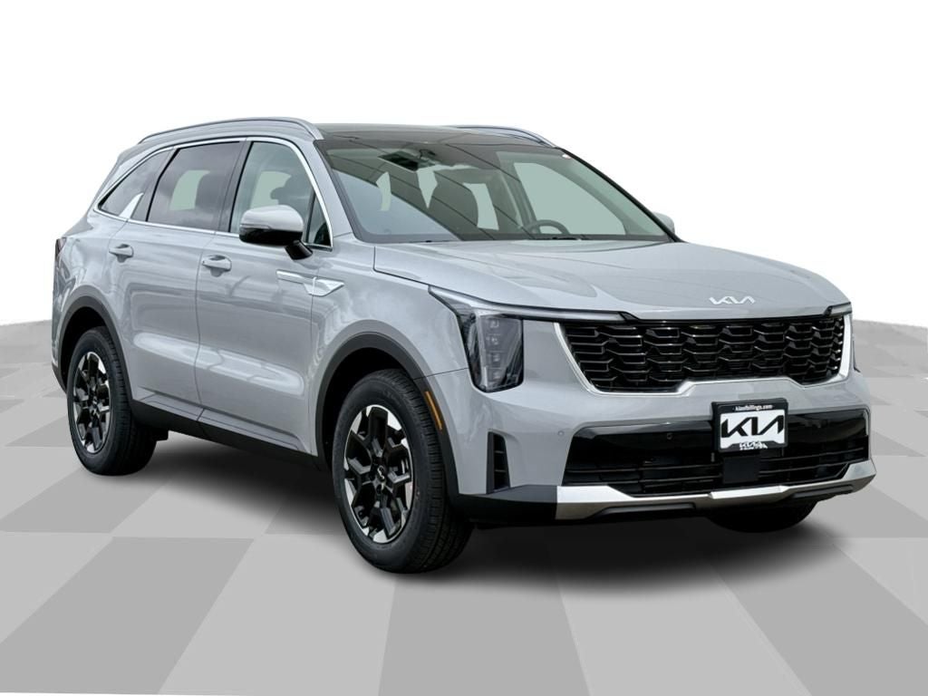 2025 Kia Sorento S in Wolf Gray — front three-quarter view