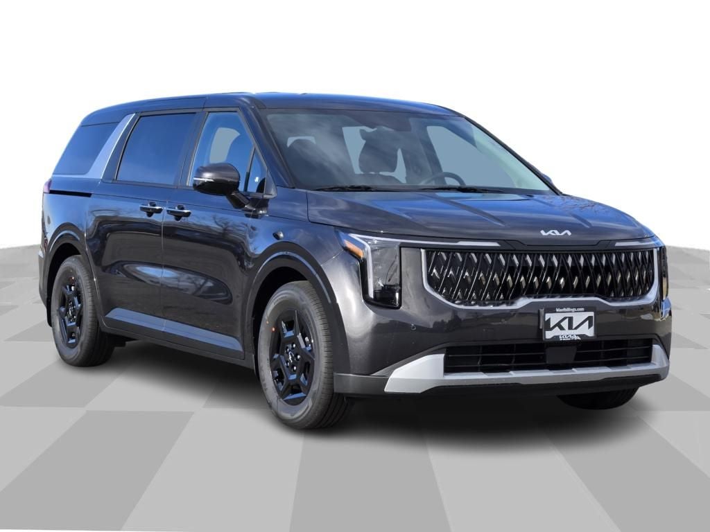 2026 Kia Carnival LXS in Panthera Metal — front three-quarter view